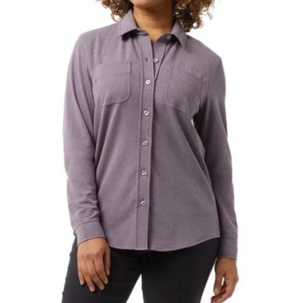 NWoT 32 Degrees Heat Women's Long Sleeve Fleece Shirt Purple Size M $60 EE479